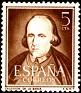 Spain - 1951 - Literati - 5 CTS - Marrón claro - Literati, Writer - Edifil 1071 - Calderón de la Barca - 0